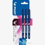 Set of 3 Pilot V-Ball Fine 0.5mm Blue Rollerball Pens