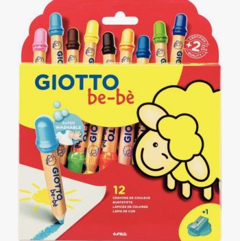 Etui de 12 crayons maxi Bébé + 1 taille crayon