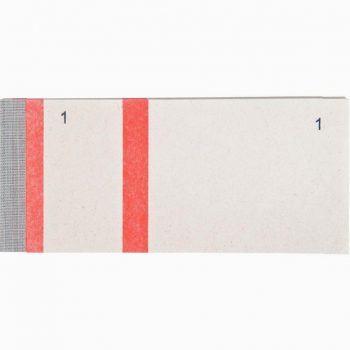 Set of 10 Numbered Receipt Pads, 1 Stub, Red