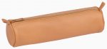 Trousse scolaire cuir naturel 1 compartiment beige