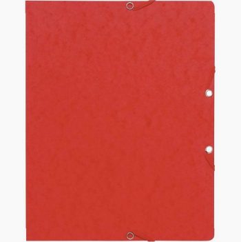 Lot de 10 chemises sans rabat à élastiques en carte lustrée, rouge