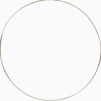 Set of 10 copper metal rings, 15 cm diameter