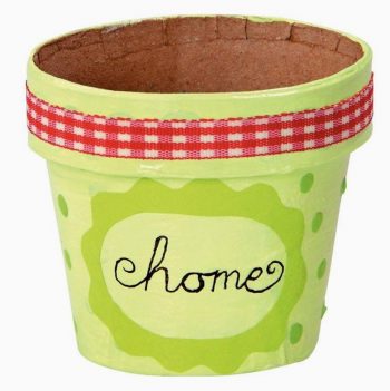Set of 10 cardboard flower pots, 10 cm high
