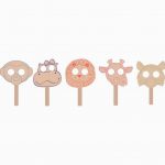 Set of 10 Wooden Savannah Animal Masks