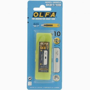 Pack of 10 trapezoidal steel blades, 12.5 mm