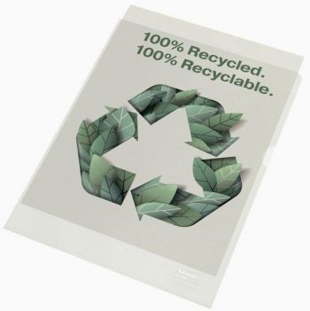 Pack of 100 eco-friendly polypropylene corner pockets, recycled and recyclable