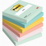 Paquet de 6 blocs notes post it adhesives collection Beachside 100 feuilles 76x76mm