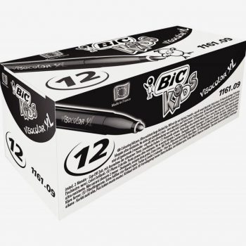 Set of 12 Visacolor 1161 Black Markers
