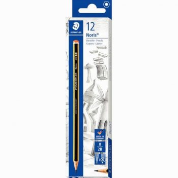Set of 12 Staedtler Noris 120 2B Graphite Pencils in a Case