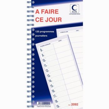 Notebook with 120 Daily To-Do Program Sheets