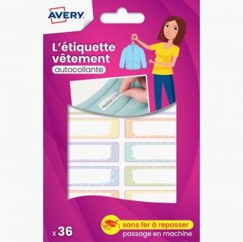 Set of 36 Assorted Patterned Clothing Labels – 45 x 13 mm