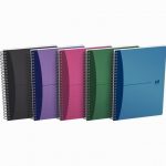 Oxford Urban Mix Notebook, assorted colors, 180 sheets, A5 size (14.8 x 21 cm), 90gsm, 5x5 grid