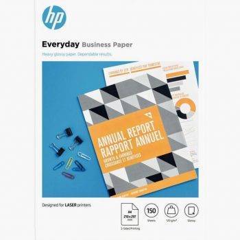 Pack of 150 sheets of HP brand premium glossy A4 paper, 120gsm