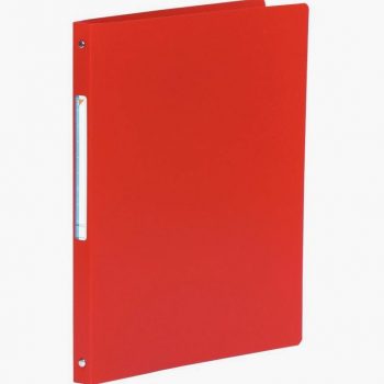Flexible Polypropylene Binder, 4 Round Rings (16 mm), A4 Size, Red