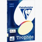 Paquet de 50 feuilles de papier 160g de format A4 ivoire TROPHEE CLAIREFONTAINE