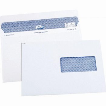 Boîte de 100 enveloppes blanches C5 162x229 90g/m² fenêtre 45x100 SECURE autocollante
