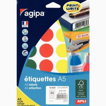Palette of 168 Colored Discs, 30mm Diameter, Assorted Colors Storage Case