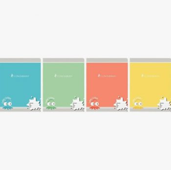 Assorted Colors Conquerant Writing Notebook, 32 Sheets, 70gsm, 17 x 22 cm, Seyes 4mm Ruled