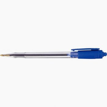 Stylo bille rétractable Wiz pointe moyenne 1mm bleu