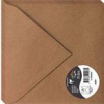 Set of 20 Clairefontaine Pollen Square Envelopes 165x165mm 120gsm Kraft Paper