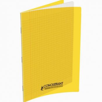 Cahier jaune Conquerant 96 pages format A4 21 x 29,7 cm 90g Seyès