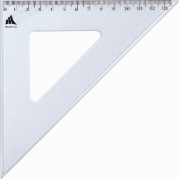 Graduated Crystal Set Square, 45° Angle, 21 cm