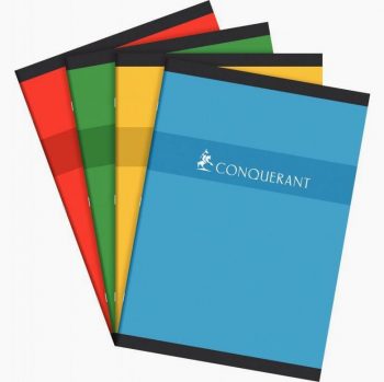 Cahier coloris assortis Conquerant 192 pages format A4 21 x 29,7 cm 70g Seyès