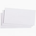 Set of 25 Clairefontaine Pollen White Cards, 106x213mm, 210gsm
