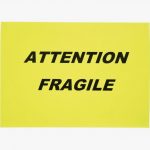 Pack of 100 fluorescent yellow multi-purpose labels 210x297mm
