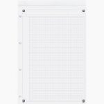 Bloc Notepad, 80 detachable sheets, 4-hole punched, 21x32 cm, 80gsm white ruled paper, 6mm line spacing