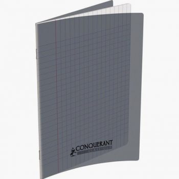 Cahier gris Conquerant 48 pages 17 x 22 cm 90g Seyès
