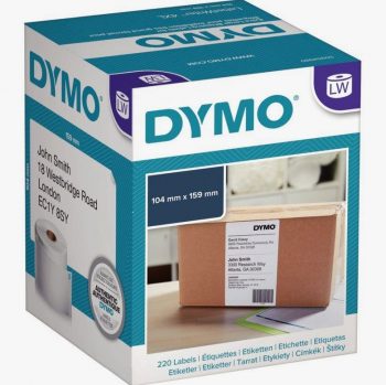 Pack of 1 Roll Shipping Labels 104 x 159 mm for Labelwriter Printer, 220 Labels