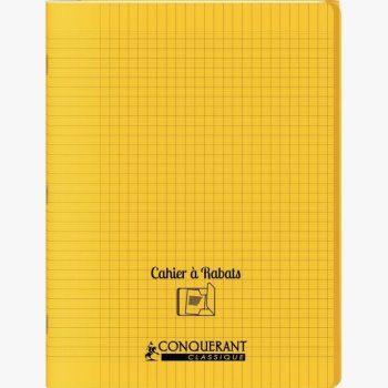 Cahier jaune Conquerant 48 pages 24 x 32 cm 90g Seyès