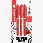 Blister de 3 rollers Sign Pen rouge