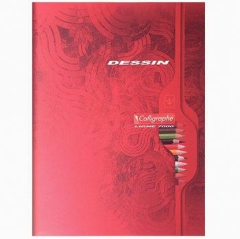 Cahier de dessin rouge Calligraphe 32 pages 120g 17 x 22 cm Uni