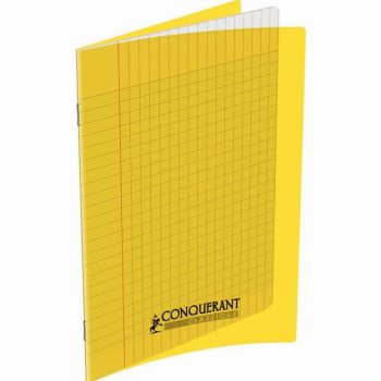 Cahier jaune Conquerant 32 pages 17 x 22 cm 90g Seyès