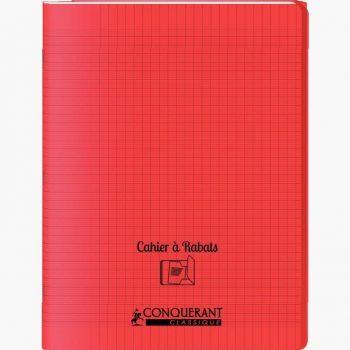 Cahier rouge Conquerant 96 pages 24 x 32 cm 90g Seyès