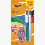 Set of 2 BIC 4-Color Ballpoint Pens with Correction Pen