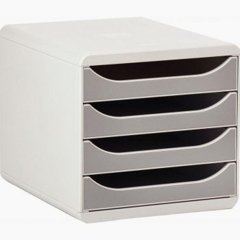 Large Organizer Box, 4-Drawer A4+ Gray/Gray Filing Module