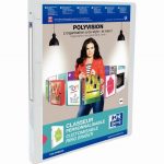 Customizable Transparent Polyvision Binder, 20 mm Spine, 4 Round 15 mm Rings, A4 Size 21x29.7 cm, Clear