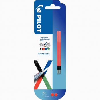 Blister 2 recharges pour Frixion Ball 4 Couleurs rouges