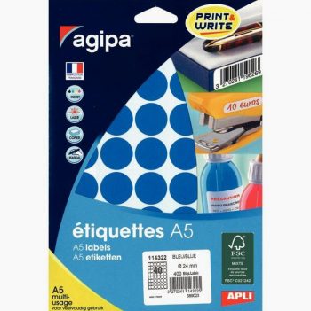 Etui de 400 pastilles de couleur diamètre 24mm bleu