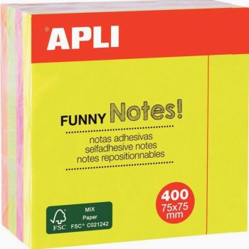 Cube de 400feuilles repositionnables 75x75 4couleurs