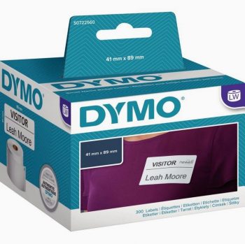 Roll of 300 Dymo name badge labels 89 x 41mm