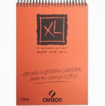 XL Spiral Sketchbook, 120 Sheets, 29.7 x 42 cm, 90gsm