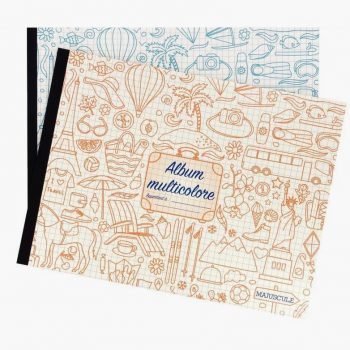 Drawing Album, 48 Sheets, 24x32 cm Landscape, Multicolor, 80gsm Paper