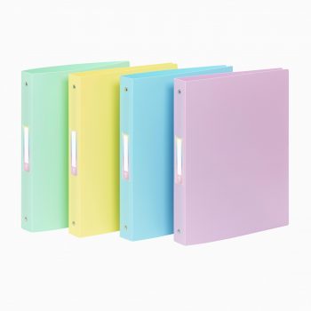 A4 Maxi Binder with 4 D-Rings, 4cm - Pastel Rainbow Collection
