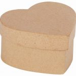 Set of 10 heart-shaped cardboard boxes, 9 x 8 x 5 cm