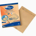 Set of 50 kraft envelopes C5 size 162x229mm 90gsm with protective strip