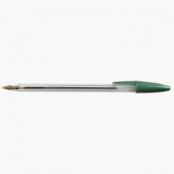 Pack of 50 Bic Cristal Green Medium Point Ballpoint Pens